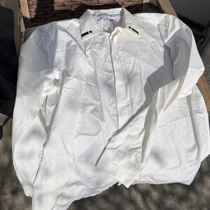 Givenchy Men's Cream Shirt with Black Star Accents